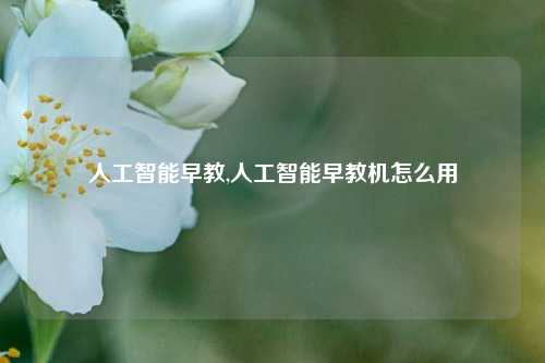 人工智能早教,人工智能早教机怎么用