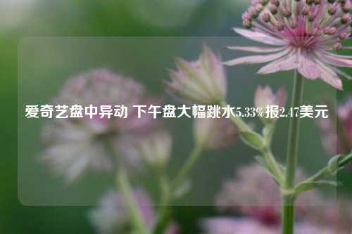 爱奇艺盘中异动 下午盘大幅跳水5.33%报2.47美元