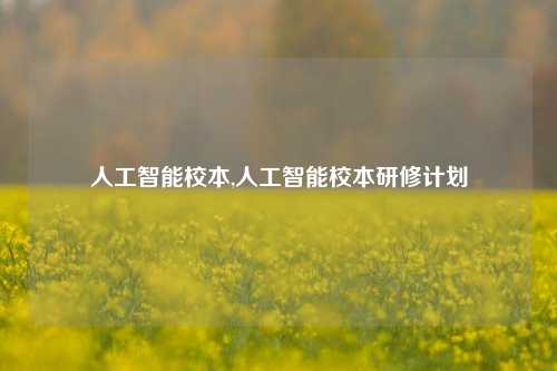 人工智能校本,人工智能校本研修计划