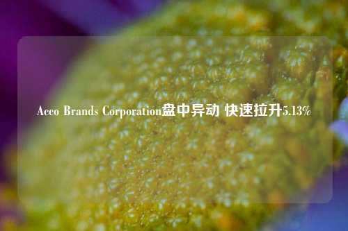 Acco Brands Corporation盘中异动 快速拉升5.13%