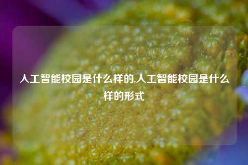 人工智能校园是什么样的,人工智能校园是什么样的形式