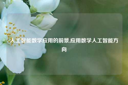 人工智能数学应用的前景,应用数学人工智能方向