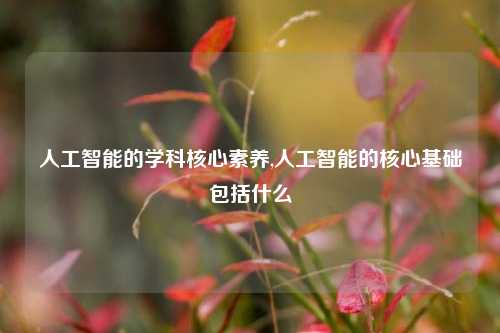 人工智能的学科核心素养,人工智能的核心基础包括什么