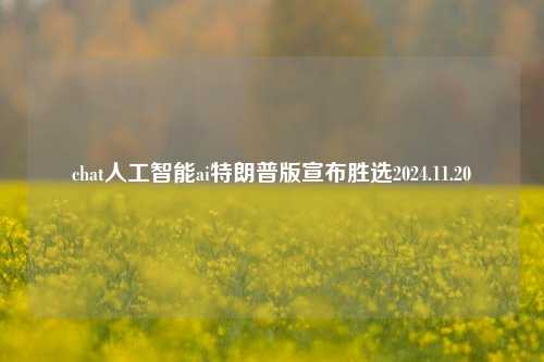 chat人工智能ai特朗普版宣布胜选2024.11.20