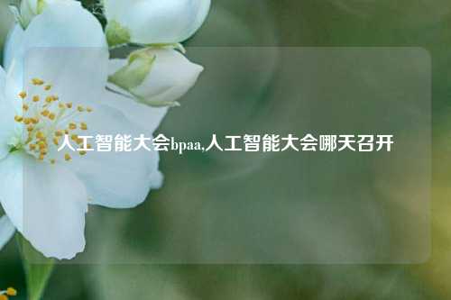 人工智能大会bpaa,人工智能大会哪天召开