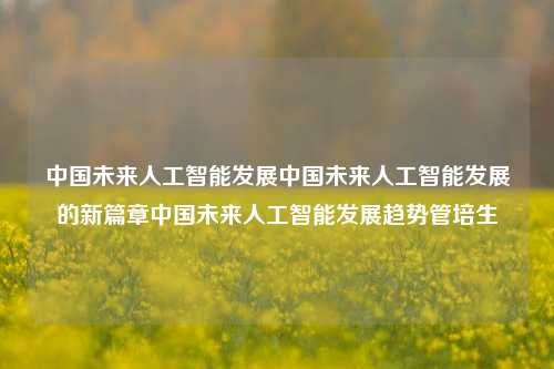 中国未来人工智能发展中国未来人工智能发展的新篇章中国未来人工智能发展趋势管培生