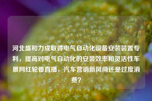 河北盛和力成取得电气自动化设备安装装置专利，提高对电气自动化的安装效率和灵活性车展网红轮番直播，汽车营销新风尚还是过度消费？