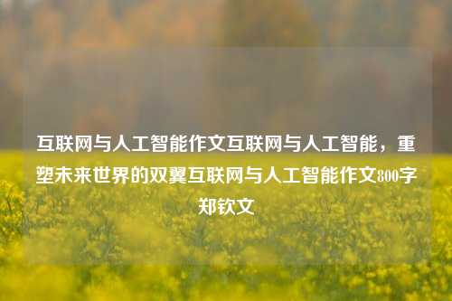 互联网与人工智能作文互联网与人工智能，重塑未来世界的双翼互联网与人工智能作文800字郑钦文