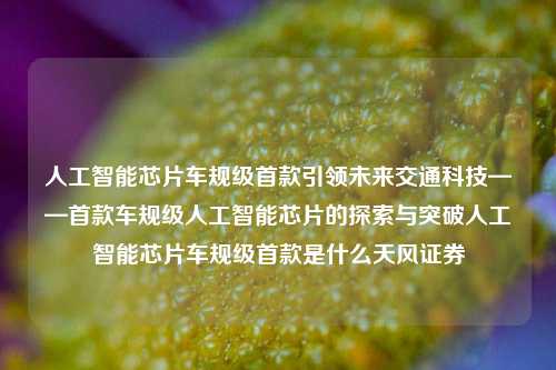 人工智能芯片车规级首款引领未来交通科技——首款车规级人工智能芯片的探索与突破人工智能芯片车规级首款是什么天风证券