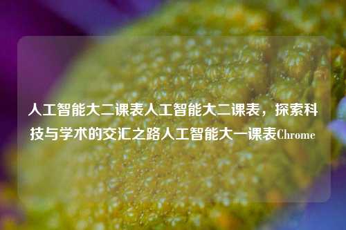 人工智能大二课表人工智能大二课表，探索科技与学术的交汇之路人工智能大一课表Chrome