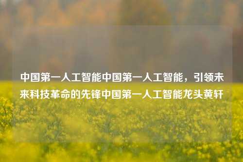 中国第一人工智能中国第一人工智能，引领未来科技革命的先锋中国第一人工智能龙头黄轩