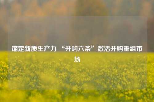 锚定新质生产力 “并购六条”激活并购重组市场