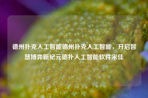 德州扑克人工智能德州扑克人工智能，开启智慧博弈新纪元德扑人工智能软件宋佳