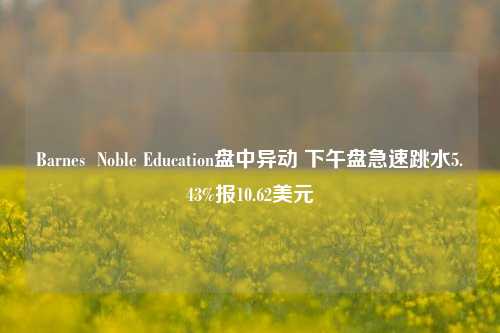 Barnes  Noble Education盘中异动 下午盘急速跳水5.43%报10.62美元