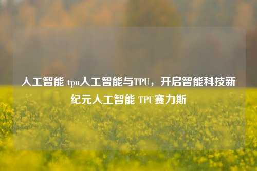 人工智能 tpu人工智能与TPU，开启智能科技新纪元人工智能 TPU赛力斯