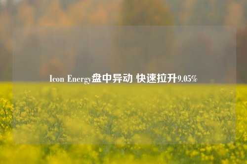 Icon Energy盘中异动 快速拉升9.05%