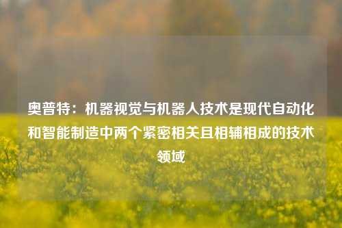 奥普特：机器视觉与机器人技术是现代自动化和智能制造中两个紧密相关且相辅相成的技术领域