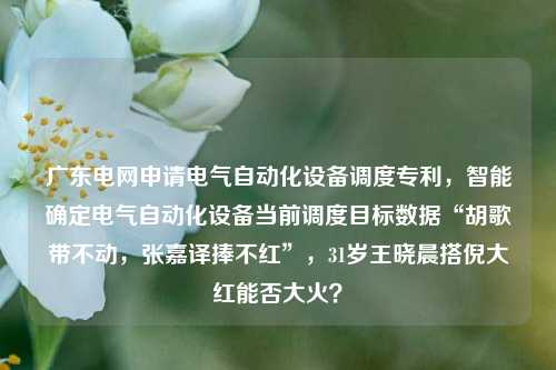 广东电网申请电气自动化设备调度专利，智能确定电气自动化设备当前调度目标数据“胡歌带不动，张嘉译捧不红”，31岁王晓晨搭倪大红能否大火？